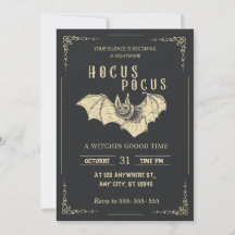 Hocus Pocus Halloween Party Invitación