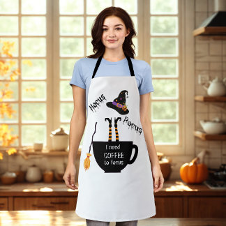 Hocus Pocus Necesito Café para Enfocar Delantal de