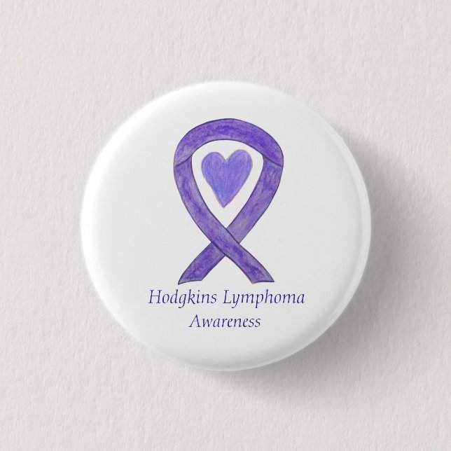 Hodgkins Linfoma Cabina de Conciencia Botón Corazó (Anverso)
