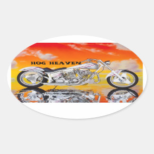 HOG HEAVEN HELMET PEGATINAS PKG DE 4