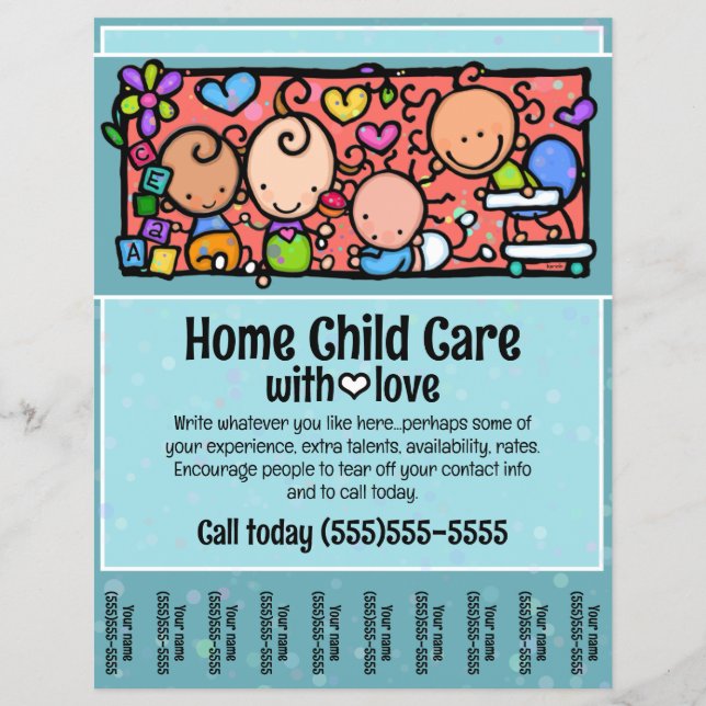 Hogar Atención al niño Cuidado del niño Hoja promo (Frente)