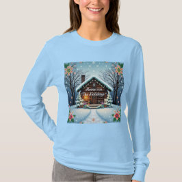 Hogar De La Camiseta Azul Claro De Las Vacaciones