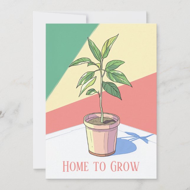 Hogar de la planta de Grow house Nueva Invitación  (Anverso)