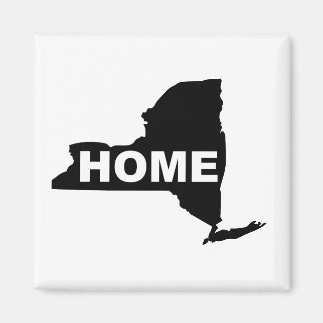 Hogar de Nueva York Imán Nevera Refrigerador Estad (Frente)
