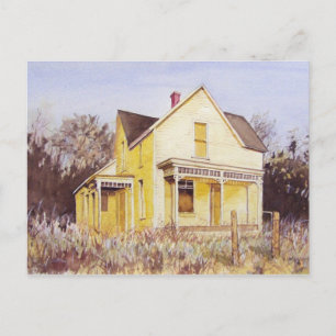 Hogar de verano amarillo - postal