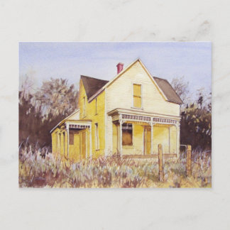 Hogar de verano amarillo - postal