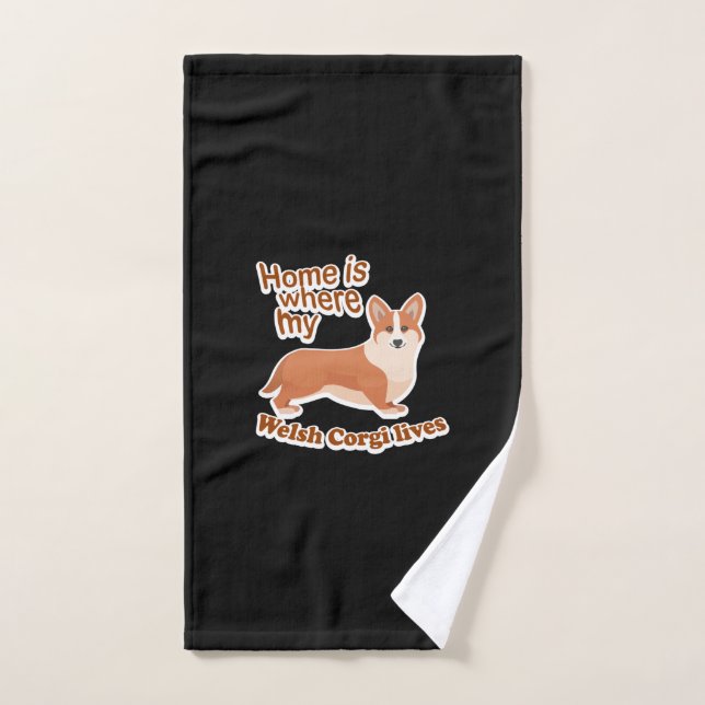 Hogar de Welsh Corgi (Toalla de mano)