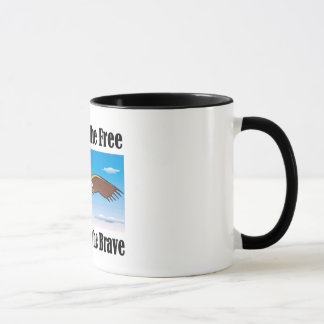 Hogar del libre debido a la taza valiente