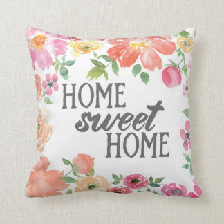 Hogar dulce casero - acuarela - almohada de la