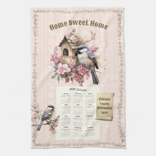 Hogar dulce de toalla de calendario 2025