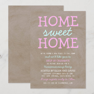 Hogar dulce dulce hogar Invitaciones para el calen
