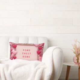 Hogar dulce hogar almohada lumbar de San Valentín