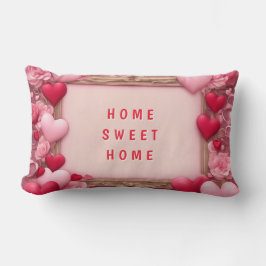 Hogar dulce hogar almohada lumbar de San Valentín