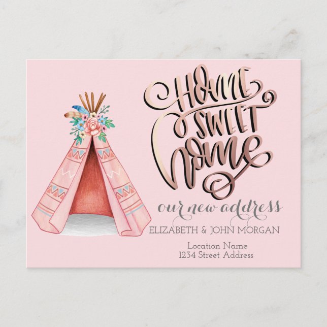 Hogar Dulce Hogar, Anuncio de Carpa Tribal Boho (Anverso)