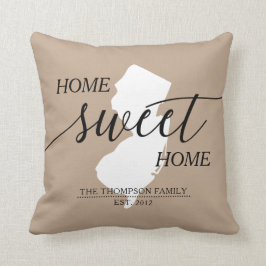 Hogar Dulce Hogar Cojín decorativo de nombre de fa