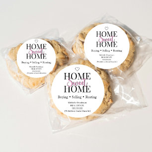 Hogar Dulce Hogar Etiqueta de Galleta de Bienes Ra