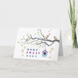 Hogar dulce hogar moviéndose en pareja tarjeta de 