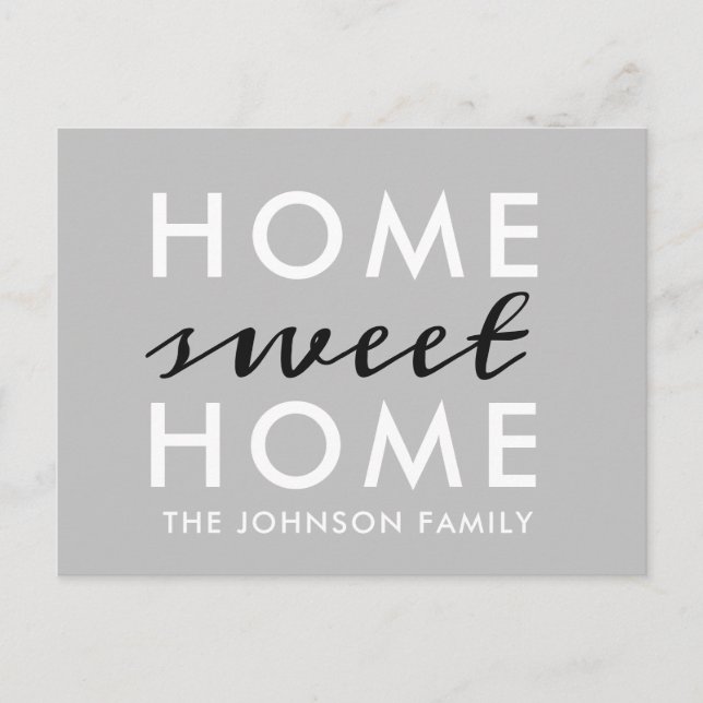 Hogar Dulce Hogar | Nos hemos mudado | Tarjeta pos (Anverso)