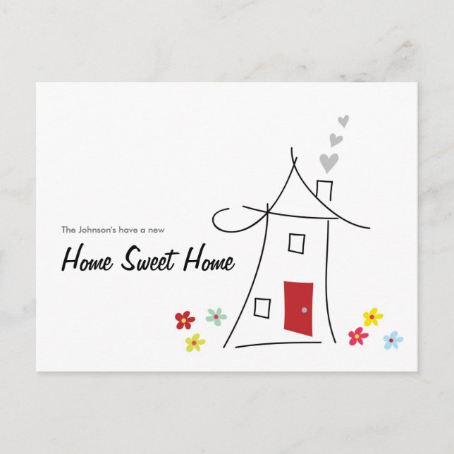 Hogar dulce hogar que mudamos postal (Anverso)