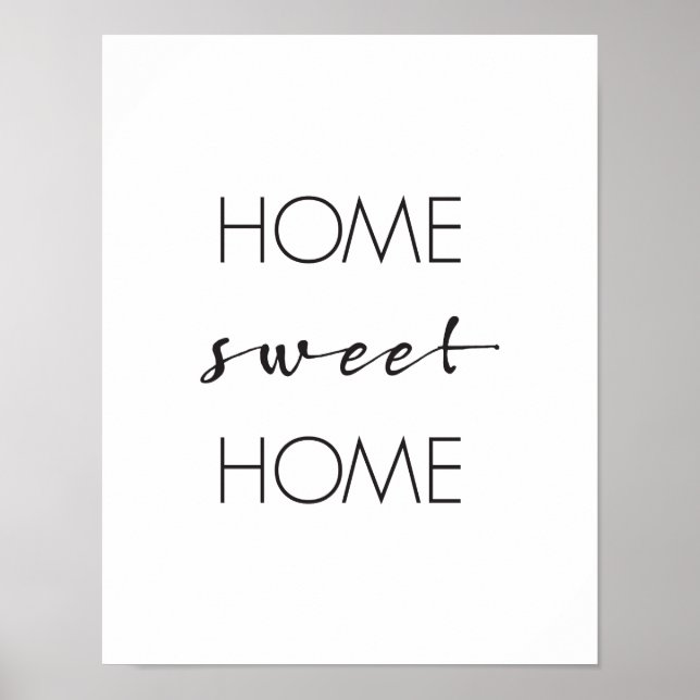 Hogar dulce, impresión de arte en pared, Poster de (Frente)