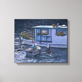 "Hogar en el agua" Galería Lienzo Canvas Impreso