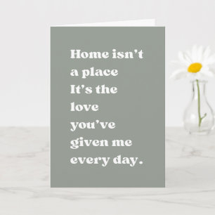 Hogar es Amor Tarjeta Sentimental para Mamá
