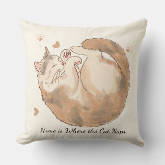 Hogar Es Donde el Gato Duerme | Almohada de Gato