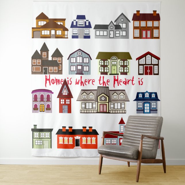 Hogar es donde está el corazón Tapiz (In situ)