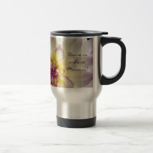 ¡Hogar es donde está Mamá! tazas regalo Pink White