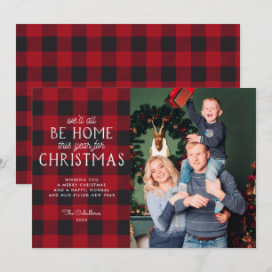 Hogar este año para Navidad Tarjeta de foto de v