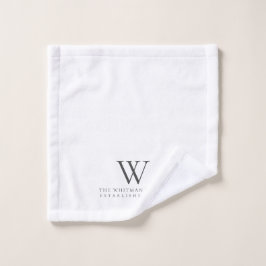 Hogar familiar Monograma blanco moderno carbón veg