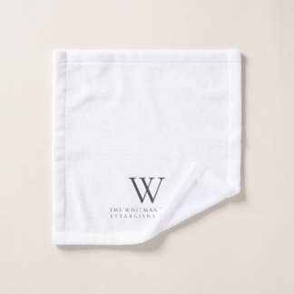 Hogar familiar Monograma blanco moderno carbón veg