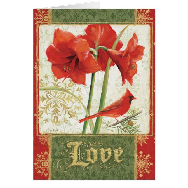 Hogar para el amor del Amaryllis del navidad (Frente)