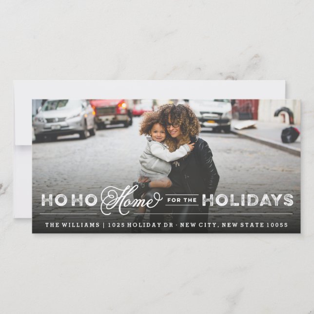 Hogar Para La Foto De La Invitación En Movimiento  (Anverso)