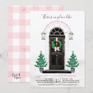 Hogar para la invitación de la fiesta de Navidad