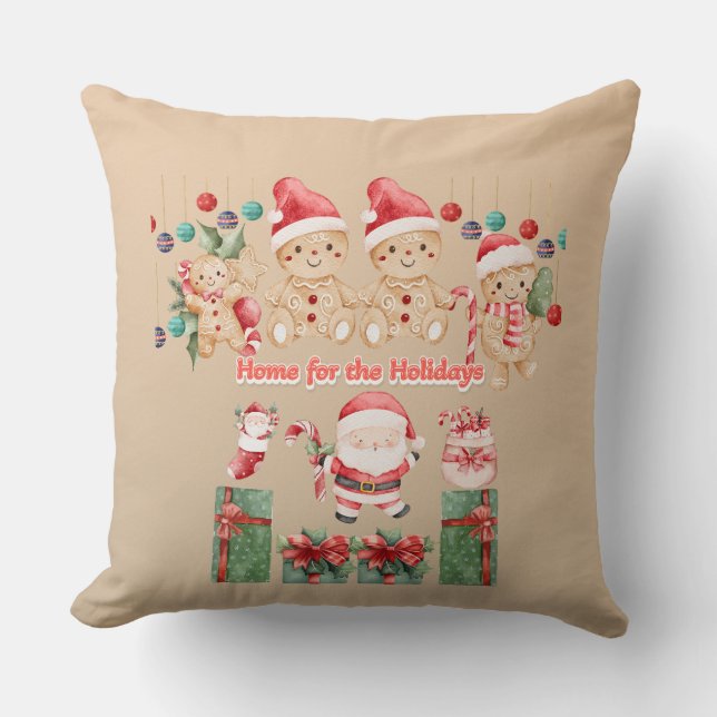 Hogar para las fiestas - Almohada de Santa Claus (Anverso)