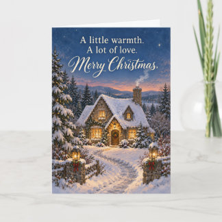 Hogar para Navidad Cabaña Acogedora Tarjeta de Fel