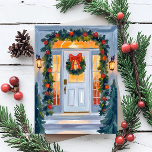 Hogar para Navidad   Pintura Acuarela
