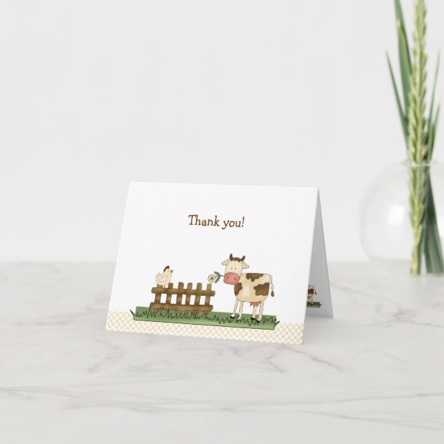 Hogar Sweet Farm Folded Gracias notas (Anverso)
