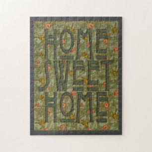 Hogar Sweet Home art noveau style puzzle