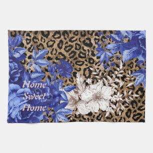 Hogar Sweet Home Leopard Floral Kitchen Toalla