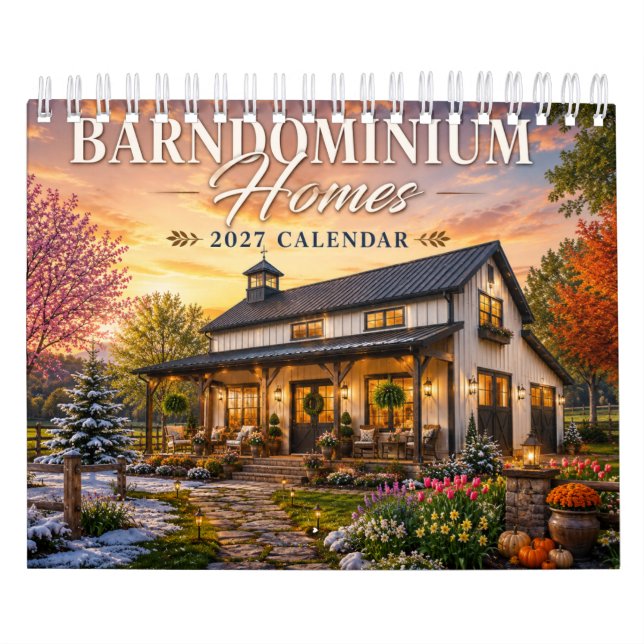 Hogares Barndominium Calendario 2027 | País Rústic (Tapa)