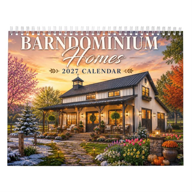 Hogares Barndominium Calendario 2027 | País Rústic (Tapa)