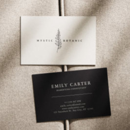 Hoja Botánica Natural Tarjeta de Negocio Moderna