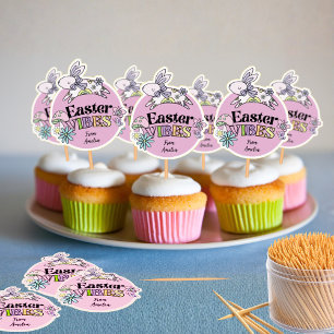 Hoja de 14 pegatinas de Pascua para decorar cupcak