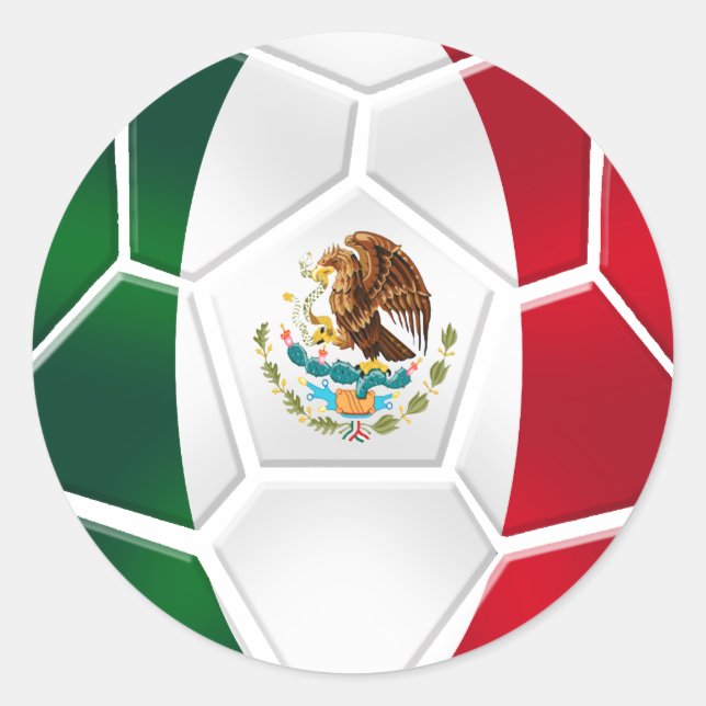 Hoja de 20 modernos pegatinas de fútbol de México (Anverso)
