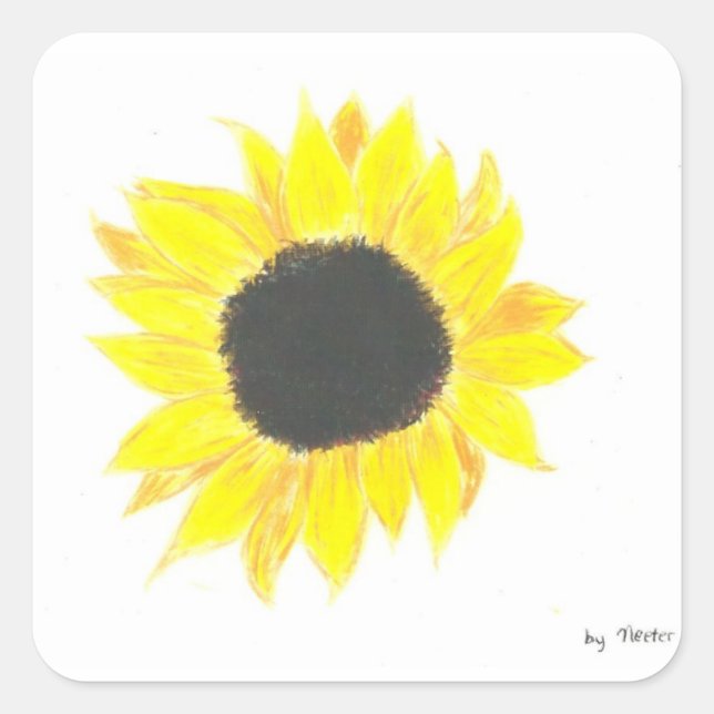 Hoja de 20 pegatinas del girasol (Anverso)