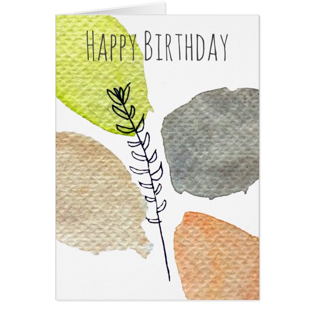 Hoja de acuarela estética moderna (Frente)