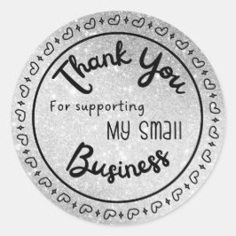 Hoja de adhesivos de agradecimiento con efecto de 