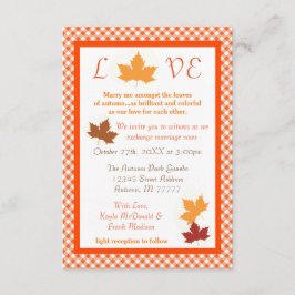 Hoja de amor de otoño - Invitación de matrimonio 3